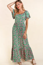 Load image into Gallery viewer, Floral Flutter Sleeve Maxi

