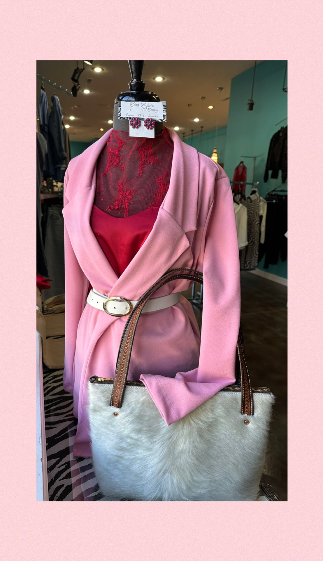 Pink Classic Long Blazer
