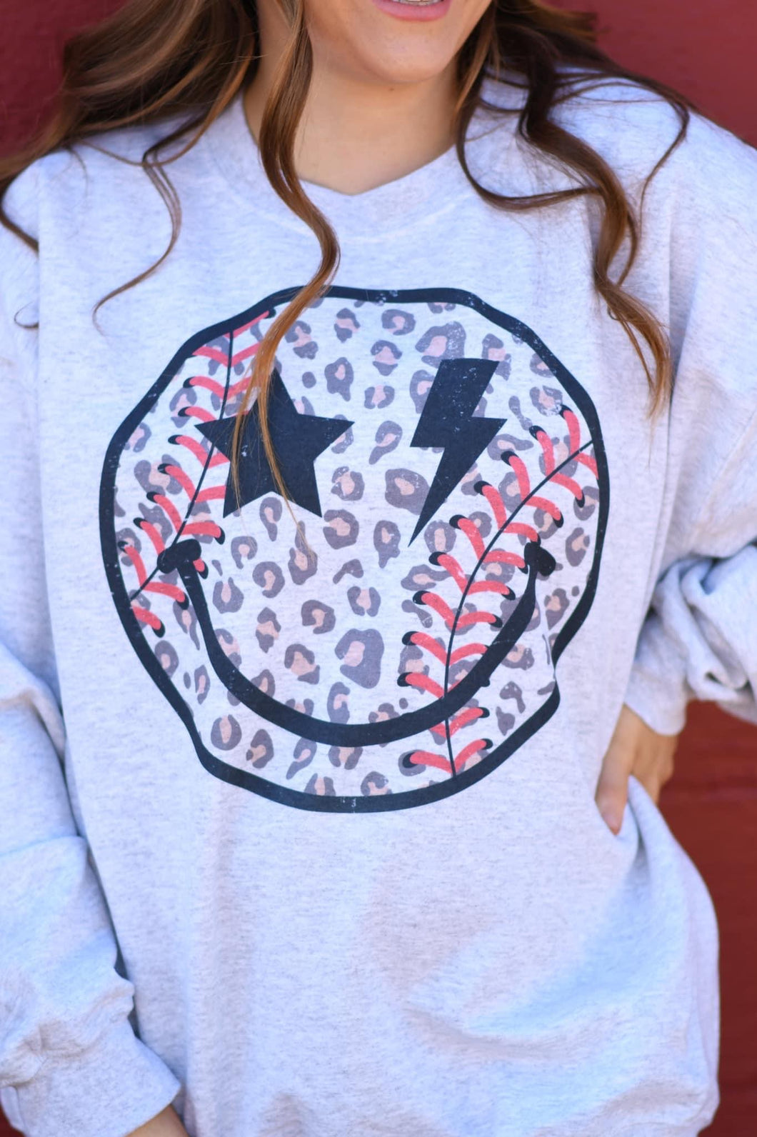 Smiley Baseball Sweatshirt